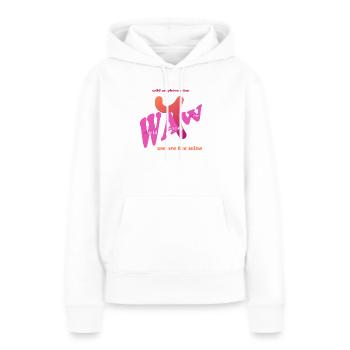 waw - Wild Amphora Wine - Sweat à capuche Premium bio Femme - blanc - Devant - Julia (174cm)
