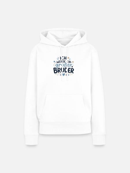 Ich werde ein großer Bruder - Frauen Premium Bio Hoodie - Weiß