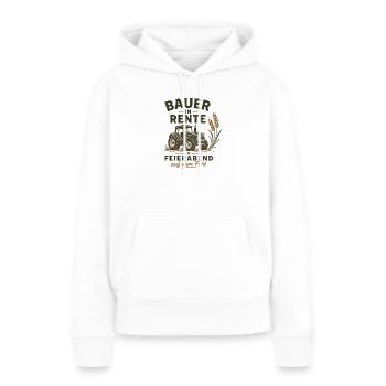 Bauer in Rente – Lustiger Traktor Landwirt Ruhe - Frauen Premium Bio Hoodie - Weiß - Vorne - Julia (174cm)