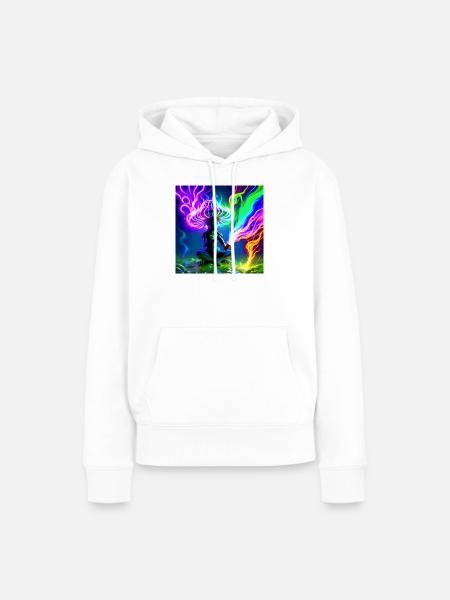 Idegen_Saman - Frauen Premium Bio Hoodie - Weiß