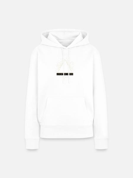 Coven Augendreieck-Glanz - Frauen Premium Bio Hoodie - Weiß