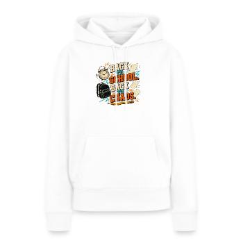Back to School – Back to Chaos - Frauen Premium Bio Hoodie - Weiß - Vorne - Julia (174cm)