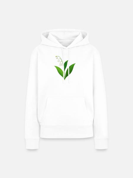Maiglöckchen - Frauen Premium Bio Hoodie - Weiß