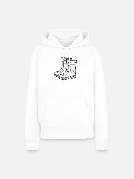 Gummistiefel - Frauen Premium Bio Hoodie - Weiß