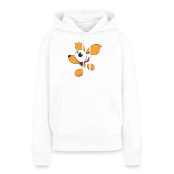 Süßer Comic Hund - Frauen Premium Bio Hoodie - Weiß - Vorne - Julia (174cm)