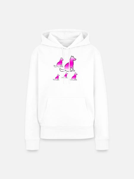Hunde - Frauen Premium Bio Hoodie - Weiß