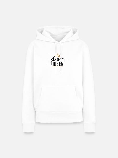 Golden Crown Minimal-Linie - Frauen Premium Bio Hoodie - Weiß