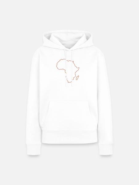 Karte von Afrika - Frauen Premium Bio Hoodie - Weiß
