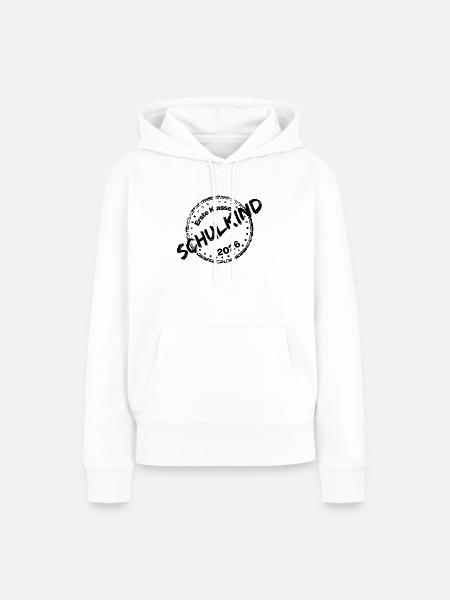 SCHULKIND 2026, EINSCHULUNG, ERSTKLÄSSLER GESCHENK - Frauen Premium Bio Hoodie - Weiß