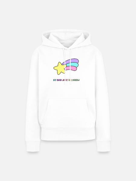 STERNSCHNUPPE SCHULKIND, EINSCHULUNG, GRUNDSCHULE - Frauen Premium Bio Hoodie - Weiß