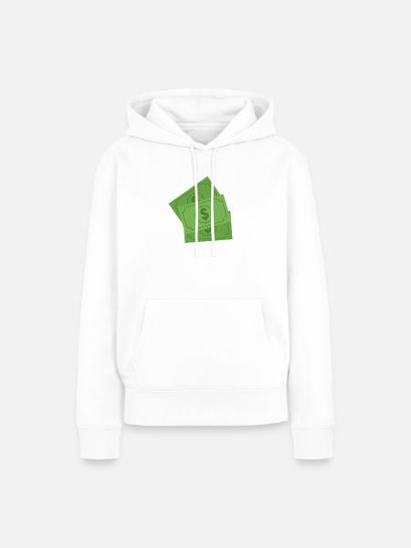 Dollar-Banknoten - Frauen Premium Bio Hoodie - Weiß
