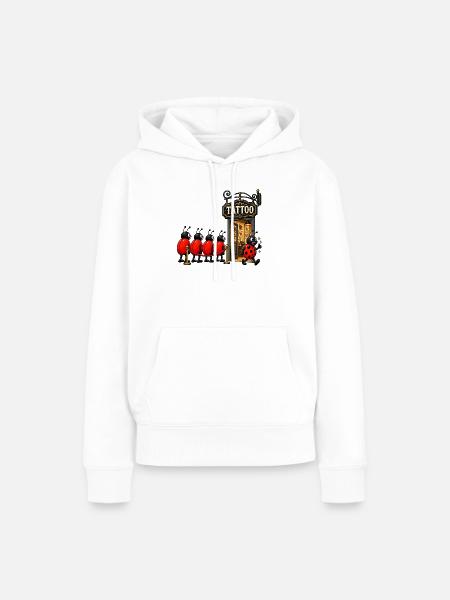 Marienkäfer Tattoo-Studio - Frauen Premium Bio Hoodie - Weiß