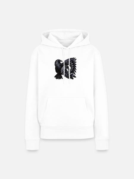 Unmöglicher Rabenflügel - Frauen Premium Bio Hoodie - Weiß