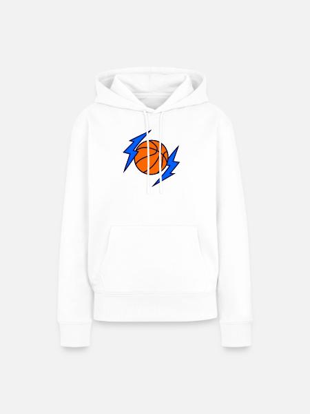 Basketball Lightning - Frauen Premium Bio Hoodie - Weiß