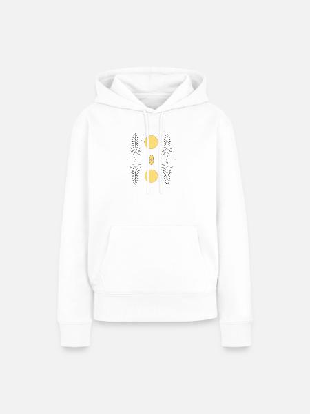 Nachts am Mondsee - Frauen Premium Bio Hoodie - Weiß