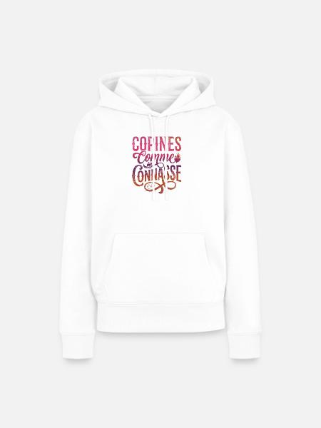Freundinnen als - Frauen Premium Bio Hoodie - Weiß