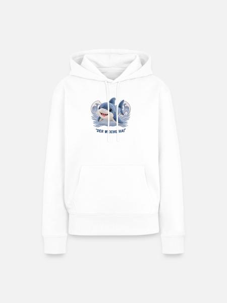 Der weiche Hai - Frauen Premium Bio Hoodie - Weiß