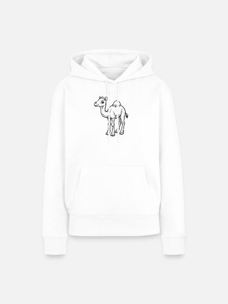 Niedliches Kamel - Frauen Premium Bio Hoodie - Weiß