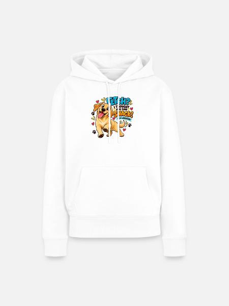 Labrador Snack Spruch - Frauen Premium Bio Hoodie - Weiß