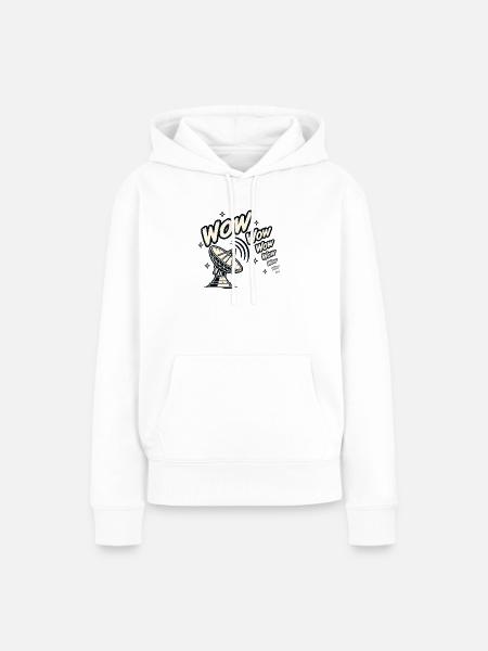 Wow Wow Wow Signal - Frauen Premium Bio Hoodie - Weiß