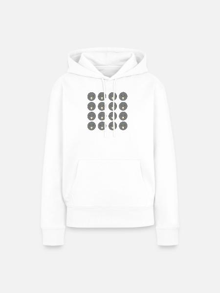 Cartoon-Maulwurfkopf - Frauen Premium Bio Hoodie - Weiß