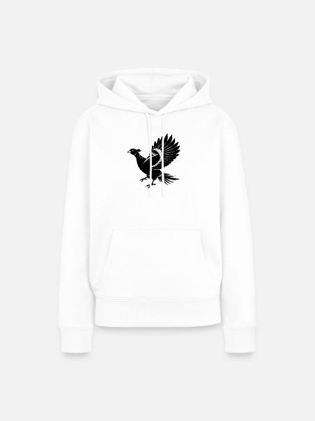 Fliegendes Birkhuhn - Frauen Premium Bio Hoodie - Weiß