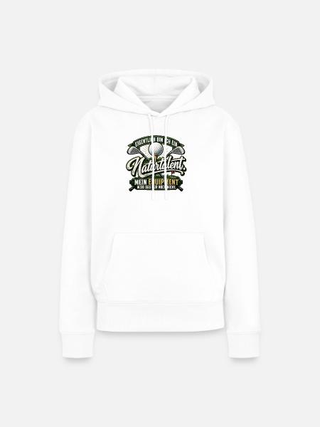 Golf Naturtalent – Lustiger Golfer Spruch - Frauen Premium Bio Hoodie - Weiß
