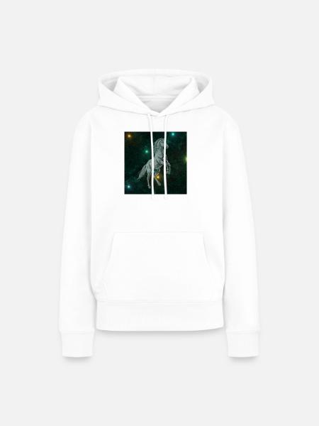 Sternenpferd im All - Frauen Premium Bio Hoodie - Weiß