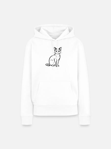 Siamkatze - Frauen Premium Bio Hoodie - Weiß