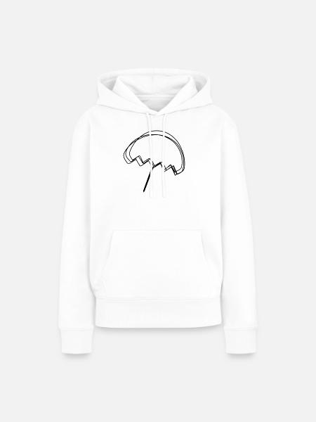 Sonnenschirm handgezeichnet - Frauen Premium Bio Hoodie - Weiß