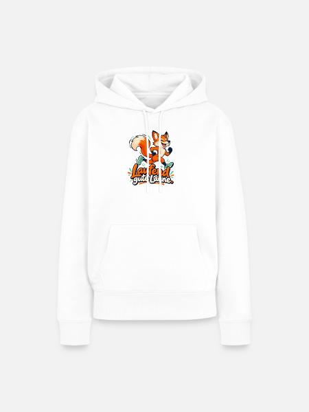 Joggingfuchs: Laufend gute Laune - Frauen Premium Bio Hoodie - Weiß