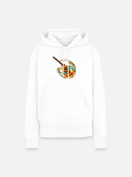 Geschmolzenes Glas in Bewegung - Frauen Premium Bio Hoodie - Weiß