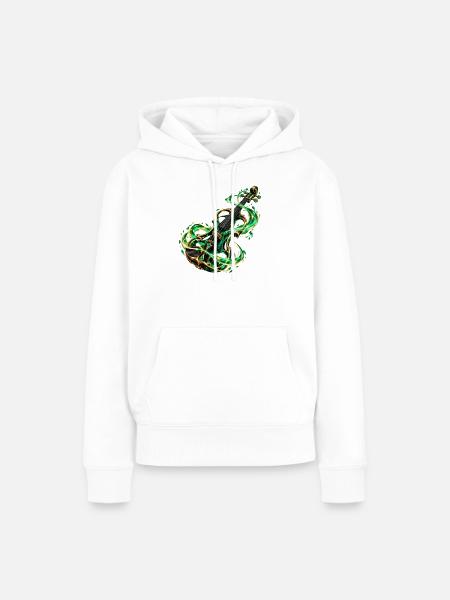 Smaragdgrüne Arkane Violine - Frauen Premium Bio Hoodie - Weiß