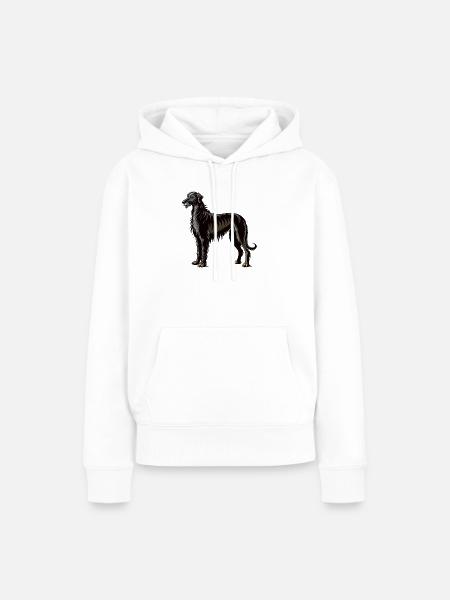 Irischer Wolfshund stehend - Frauen Premium Bio Hoodie - Weiß