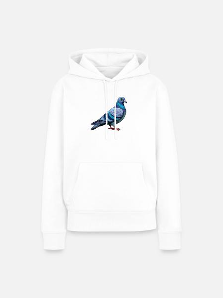 Taubenvogel - Frauen Premium Bio Hoodie - Weiß