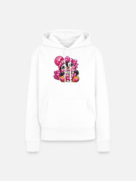 Need a Hug Pinguin Herzen - Frauen Premium Bio Hoodie - Weiß