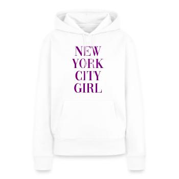New York City Girl - NYC - USA - Amerika - Frauen Premium Bio Hoodie - Weiß - Vorne - Julia (174cm)
