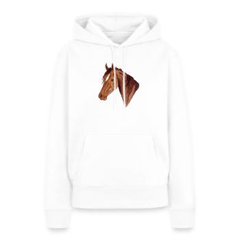 Hanovre - Sweat à capuche Premium bio Femme - blanc - Devant - Julia (174cm)