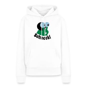 Schnecki - Frauen Premium Bio Hoodie - Weiß - Vorne - Julia (174cm)
