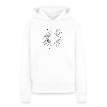 leitungen prozessor cpu draht verkabelung computer - Frauen Premium Bio Hoodie - Weiß - Vorne - Julia (174cm)