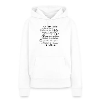 Ich bin eine Oma - Frauen Premium Bio Hoodie - Weiß - Vorne - Julia (174cm)