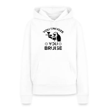 Paintball Airsoft - Sweat à capuche Premium bio Femme - blanc - Devant - Julia (174cm)