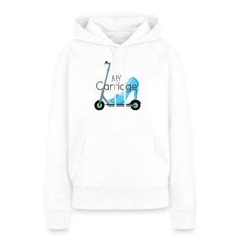 Meine Kutsche - Frauen Premium Bio Hoodie - Weiß - Vorne - Julia (174cm)