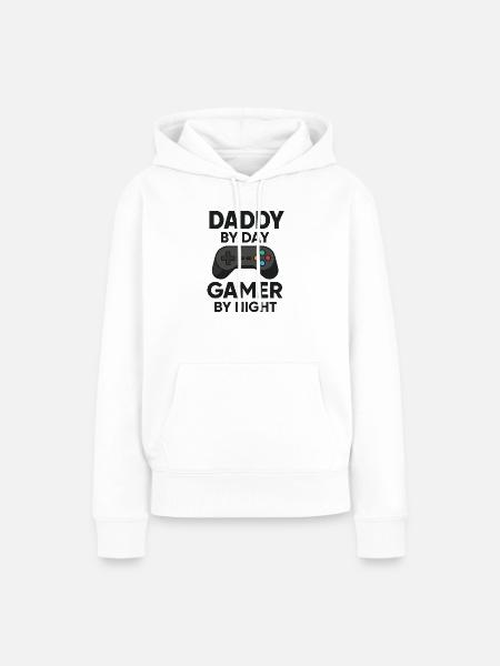 Dad Gamer - Frauen Premium Bio Hoodie - Weiß