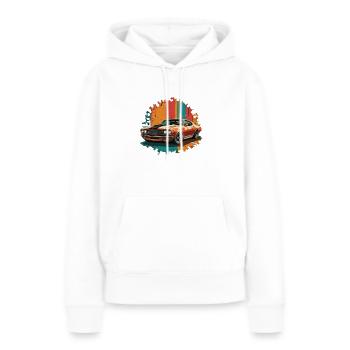 Retro muscle car 1 - Frauen Premium Bio Hoodie - Weiß - Vorne - Julia (174cm)