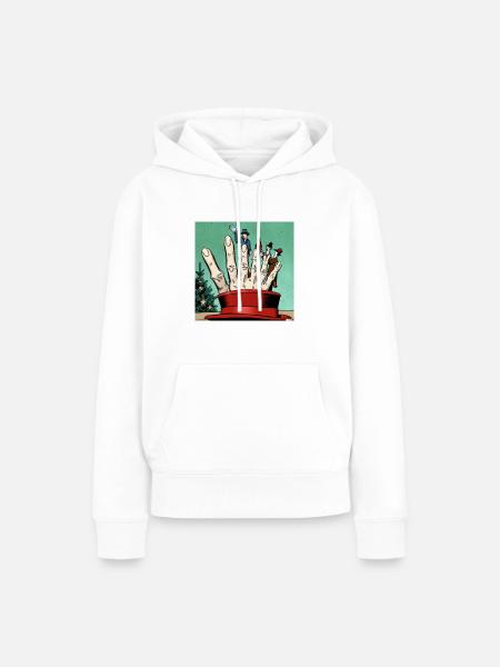 weihnachtshütchen finger - Frauen Premium Bio Hoodie - Weiß