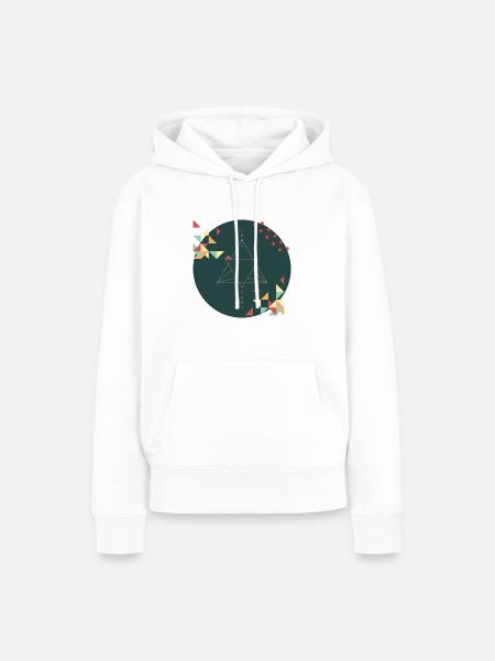 Abstrakt - Frauen Premium Bio Hoodie - Weiß