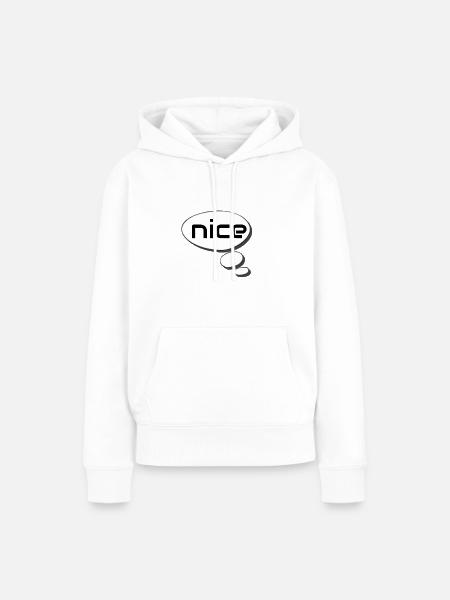 nice - Frauen Premium Bio Hoodie - Weiß