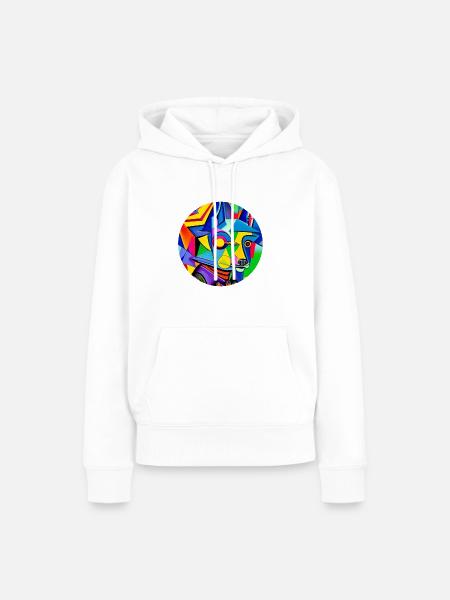 Superheldenhund #7 - Frauen Premium Bio Hoodie - Weiß