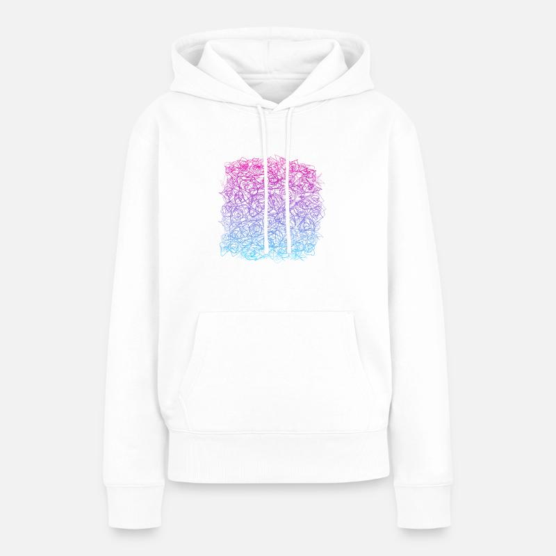 Pattern (scribble) - Women’s Premium Organic Hoodie - white